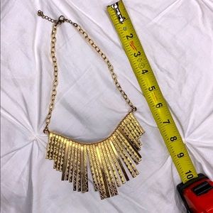 Gold tone statement necklace